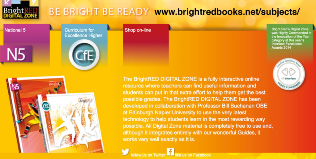 Screenshot of the Bright Red Digital Zone log in page